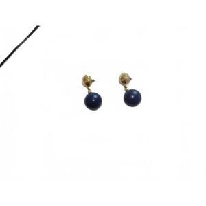 Blue and Gold Dangle Earrings